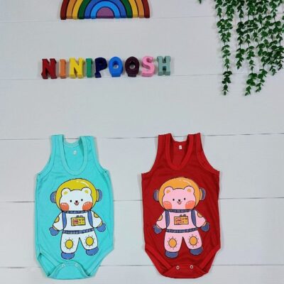 بادی رکابی زیر دکمه طرح آدم فضایی