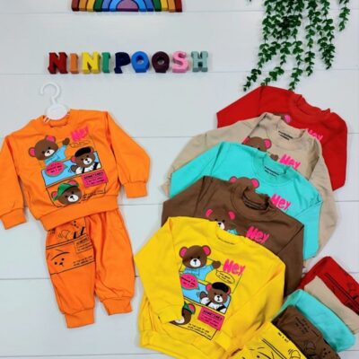 بلوز شلوار جیبدار طرح خرس