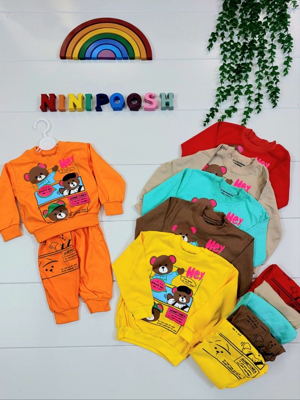 لباس کودک نی نی پوش مشهد (15) بلوز شلوار جیبدار طرح خرس