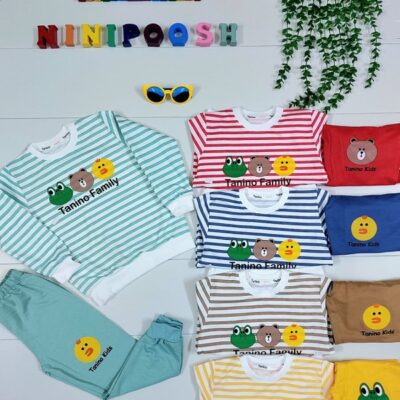 بلوز شلوار طرح جوجه، تدی، قورباغه