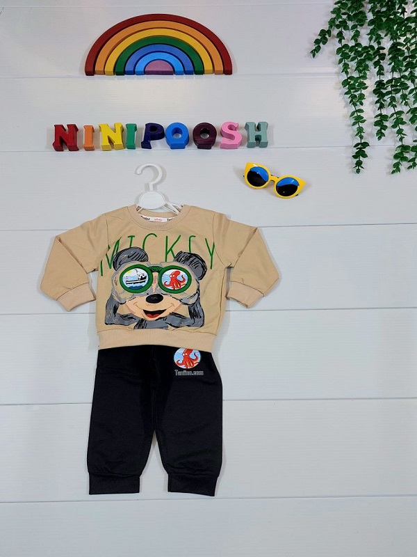 لباس کودک نی نی پوش مشهد (4) بلوز شلوار طرح میکی موس دریانورد