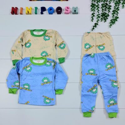 بلوز شلوار وارداتی توکرکی طرح دایناسور کوچولو