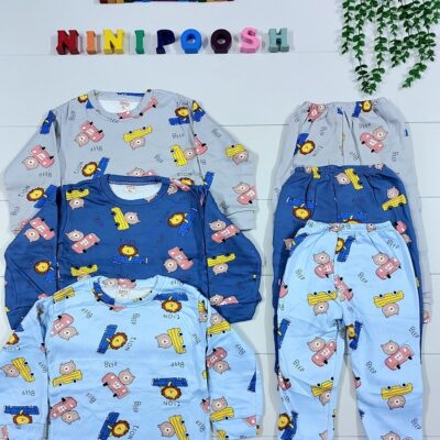 بلوز شلوار وارداتی توکرکی طرح حیوانات