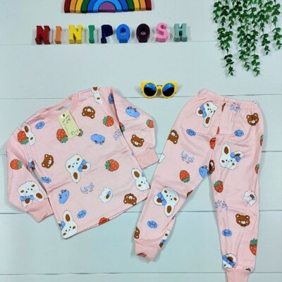 بلوز شلوار وارداتی توکرکی طرح خرگوش و تدی