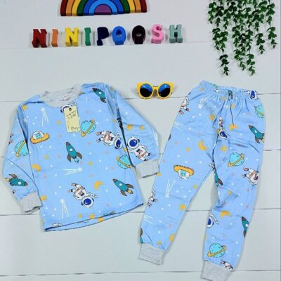 بلوز شلوار وارداتی توکرکی طرح فضانورد