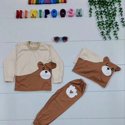 بلوز شلوار طرح خرس گوشدار