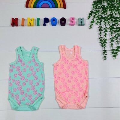 بادی رکابی زیر دکمه طرح گل