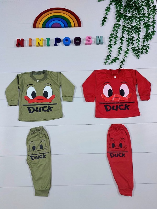 لباس کودک نی نی پوش مشهد (40) بلوز شلوار طرح اردک
