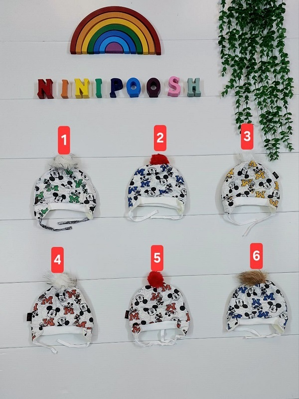 لباس کودک نی نی پوش مشهد (7) کلاه تک داخل خز گوش دار بندی طرح میکی موس