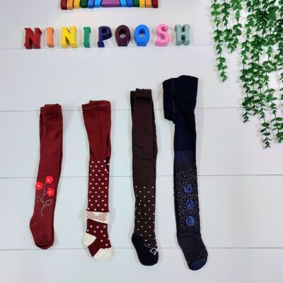 جوراب شلواری بچگانه کبریتی ضخیم طرحدار