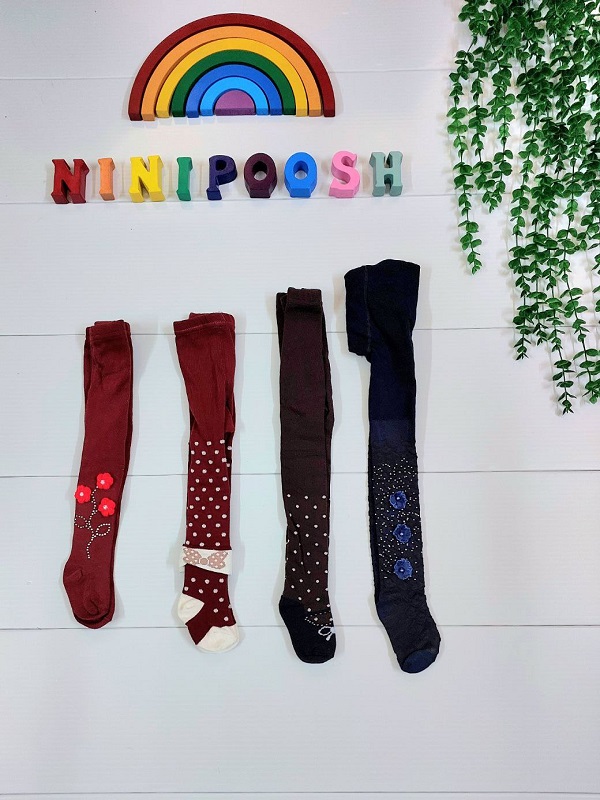 لباس کودک نی نی پوش مشهد (9) جوراب شلواری بچگانه کبریتی ضخیم طرحدار