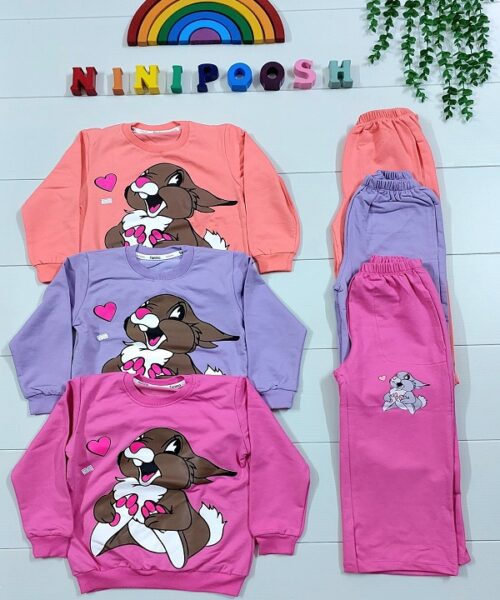 بلوز شلوار طرح خرگوش ملوس