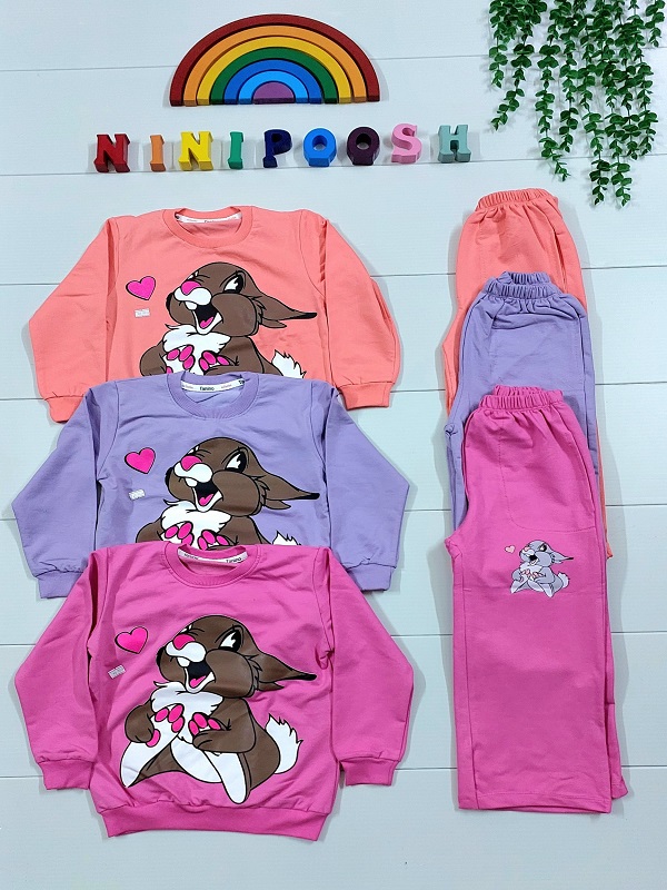 لباس بچگانه نی نی پوش مشهد (30) بلوز شلوار طرح خرگوش ملوس