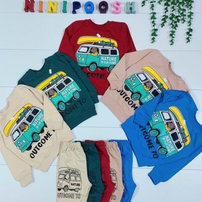 بلوز شلوار طرح ماشین ون نی نی پوش مشهد