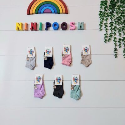 جوراب بچگانه طرح خرسی سایز 1تا3سال