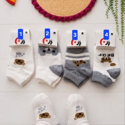 جوراب نوزادی طرح تدی